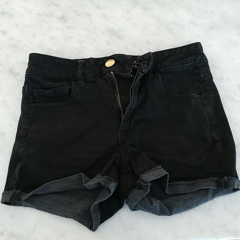 AEO High Rise Sateen Super Stretch Shortie Short
